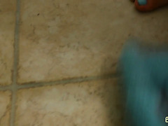Step Sister Lana Rhoades Is Tricked And Fucked In Toilet POV