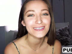 Cute Playful Teen Brunette Wakes Up Her Boyfriend Sitting On His Face And Then She Gets A Good Fuck