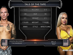 Blonde MILF With Big Tits Bad Bella Confronts Horny Dude With A Big Dick Jason Michaels In A Sex Fight